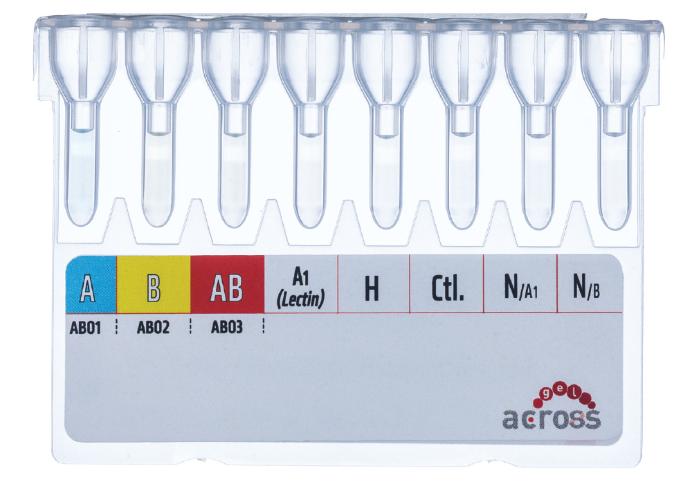 Cartela Across Gel<sup>®</sup> ABO Typing